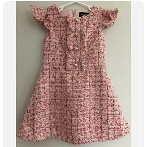Bardot Junior Pink Tweed Dressy Dress Girls 4t